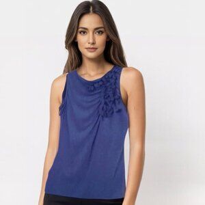 Anne Klein Top Sleeveless w/Petal Detail- Sz Med